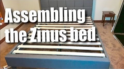 How to setup a Zinus Dark Gray Upholstered Square Stitched Queen sized Platform Bed and Review