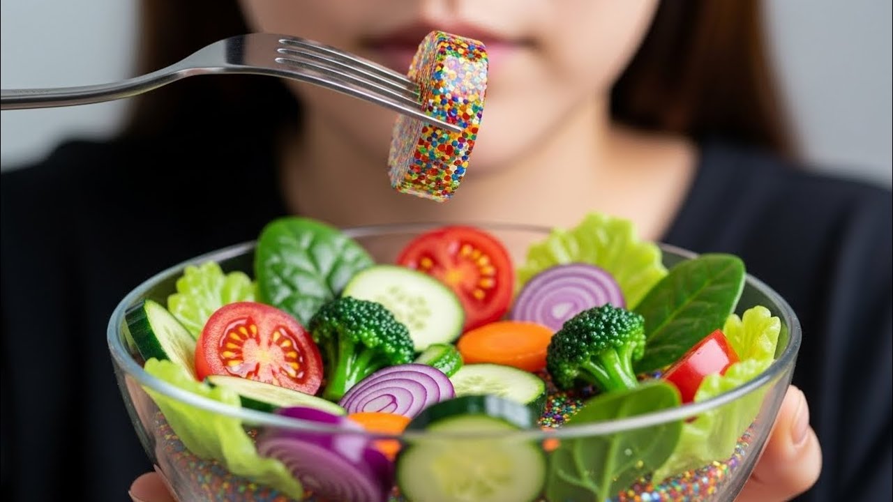 Making a Crystal Glass Garden Salad 🥒 ASMR