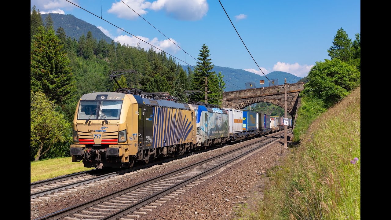 Trains sur la ligne du Brenner en Autriche - Zugverkehr auf der Brennerbahn