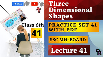 Class 6th practice set 41 Chapter 18  ||  Three Dimensional Shapes ||  Part-2 || SSC