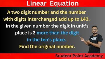 A two digit number and the number with digits interchanged add up to 143. In the given number the di