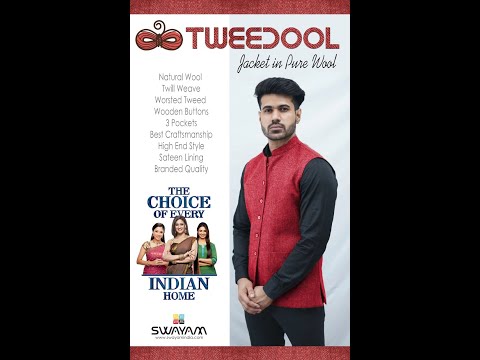 Tweedool Nehru Jacket | Tweed + Wool | Swayam