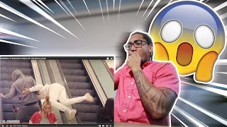 Reacting To GRABBING STRANGERS CHEEKS ON THE ESCALATOR!!