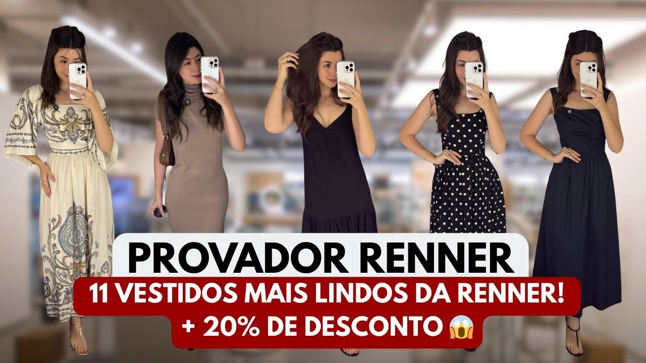 Encontrei os Vestidos mais LINDOS da nova coleção RENNER!