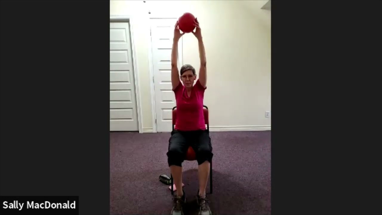 22.  Seated Seniors Gentle Strength Class with Band & small Ball - 40 mins