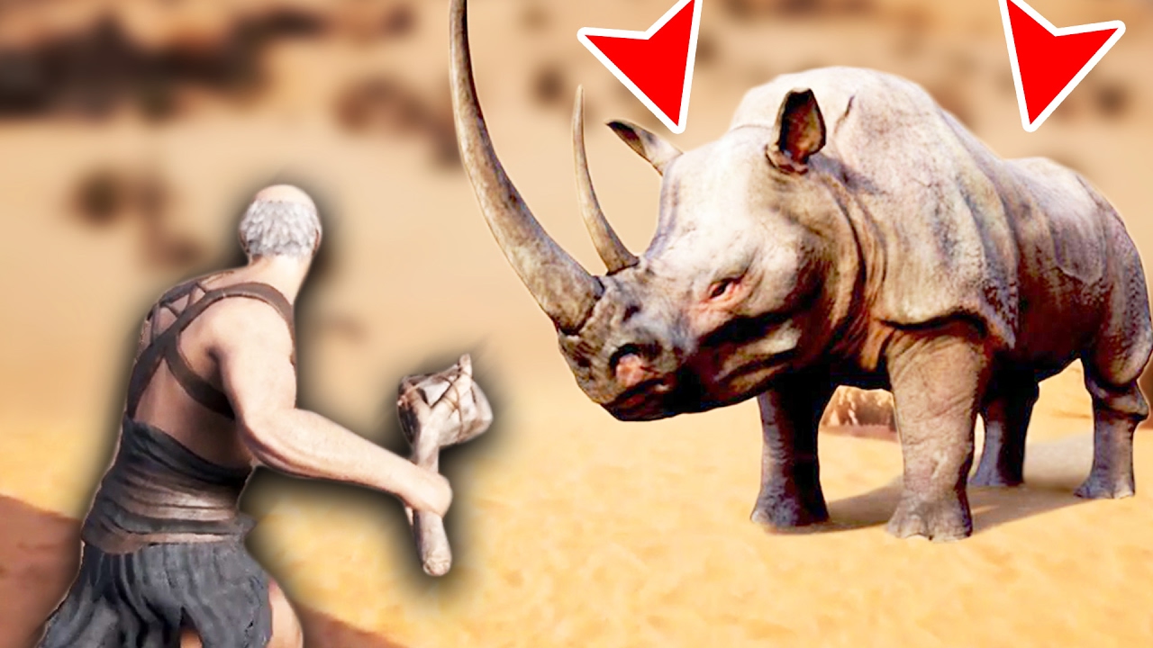 FIGHTING A GIANT RHINO! (Conan Exiles Gameplay) YouTube