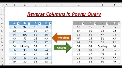 Reverse Columns in Power Query