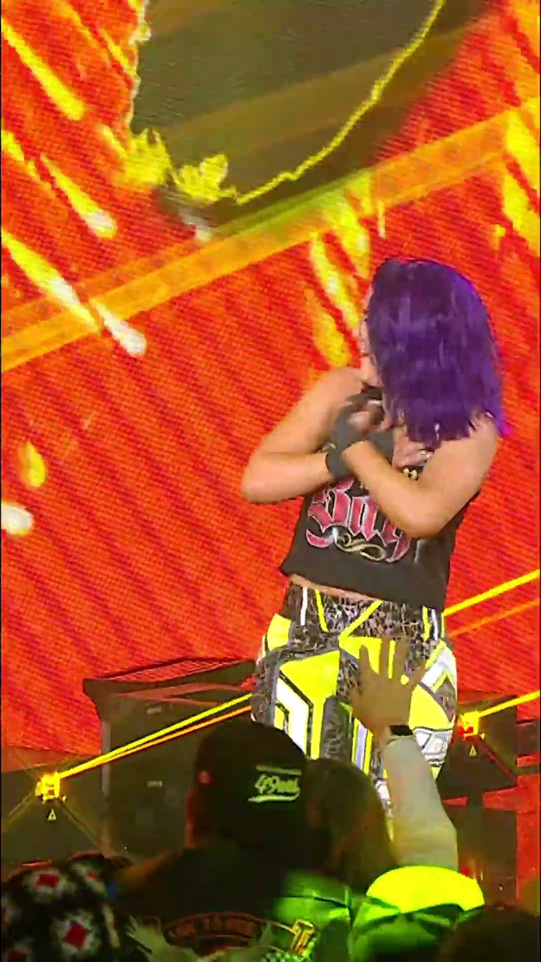 We don't blame you, Bayley, LA Knight's theme is a banger ?