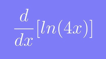 How to differentiate ln(4x)