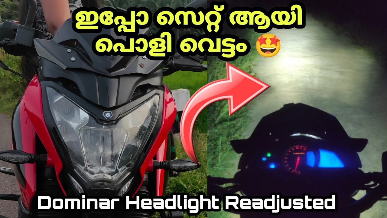 Dominar Headlight Re adjusted ⚡️ YouTube