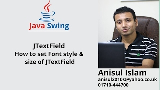 Java Swing Bangla Tutorial 20 : How to set Font style & size of JTextField