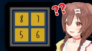 Korone trying her best to answer this