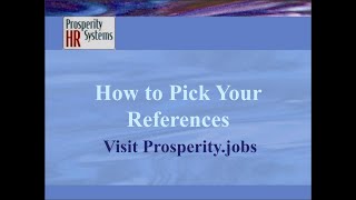 How to Pick Your References