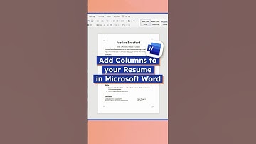How to Add Columns to your Resume in Microsoft Word 📁 #microsoftwordtips #resumebuilding