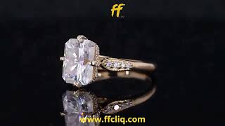 0.50 To 1.50 Ct Igi Certified Radiant Lab-Grown Diamond Engagement Ring