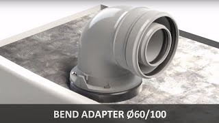 BEND ADAPTER Ø60/100 for condensing boilers