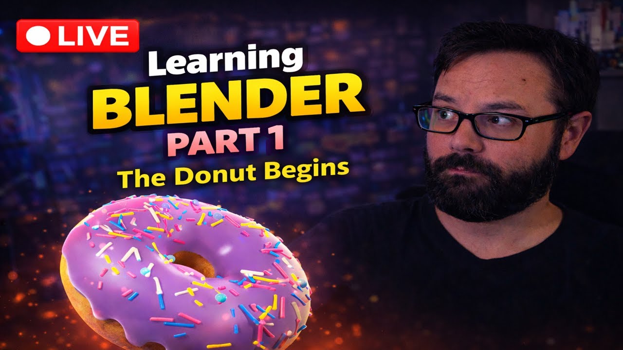 Learning Blender - Part 1 (Blender Guru's Donut Tutorial) - YouTube