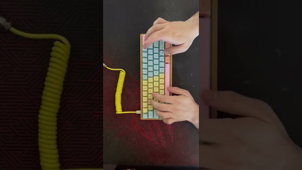 Custom wood plate keyboard typing