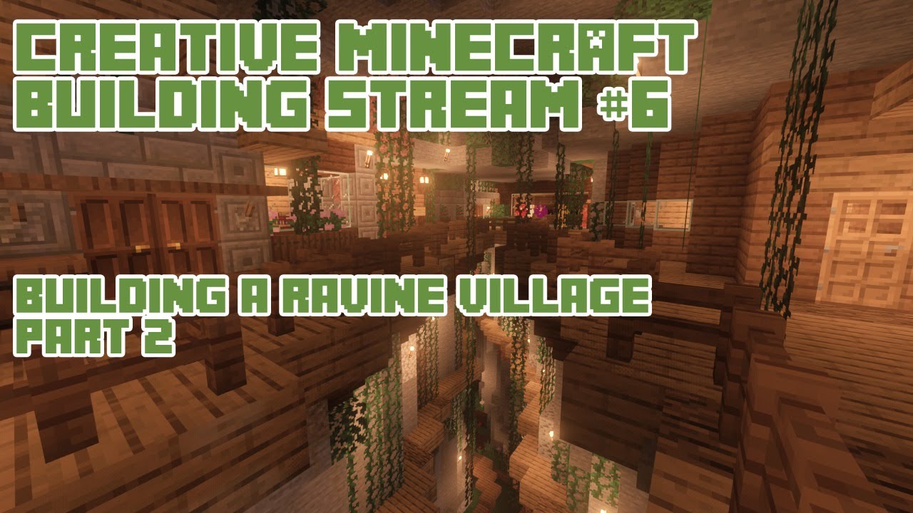 Building a Ravine Village Part 2! (w/ Jazz Music) - CREATIVE BUILD