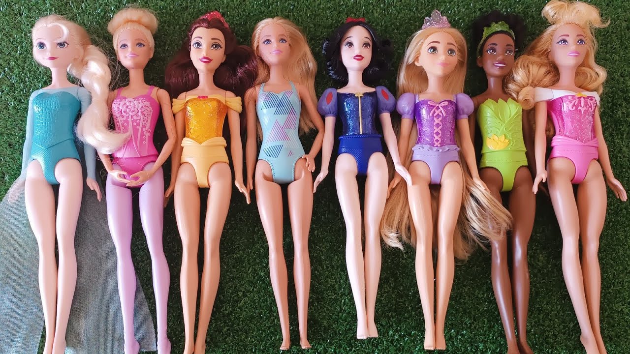 Mattel Disney Princesses Dress up Ariel, Rapunzel, Belle, Tiana, Sindirella, Mulan DIY