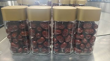 #Automatic red dates weigher filler, #Dual head square bottle capper, Induction aluminum foil sealer