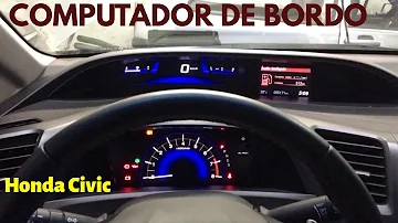 Onde vejo a quilometragem do Honda Civic?