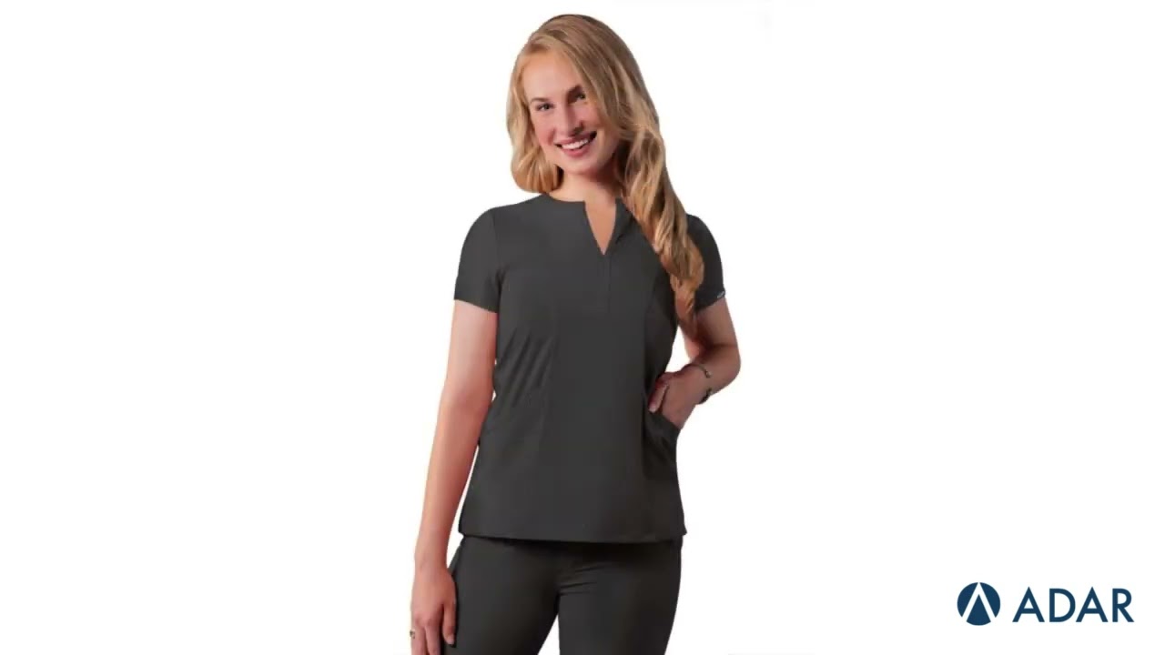 Pewter Scrubs for Womens Go Higher Scrub Set by Adar Uniforms