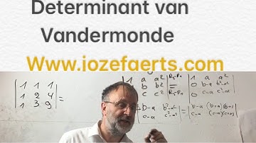 738 Determinant van Vandermonde  ( met elektronische oefening )