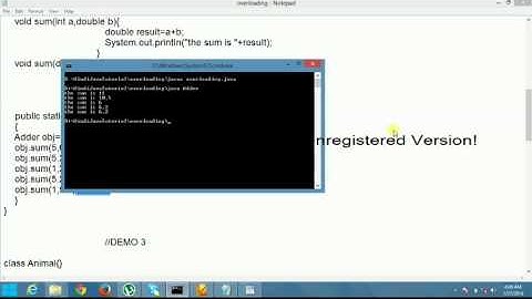 Java Tutorial by Rajan Jain : Method Overloading in java video6