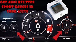 How To Get Sport Displays On Your Audi A3S3 With The Virtual Pit