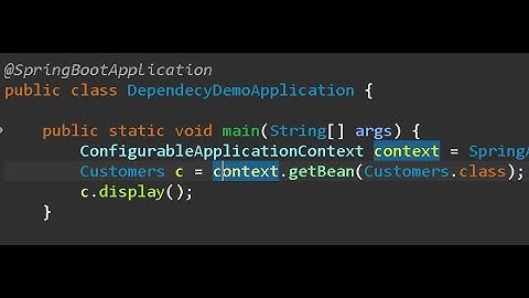 Spring Boot : Dependency injection Program (HANDS ON) Spring in Eclipse