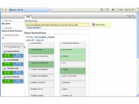 eQuest Job Boarding Posting and Optimization Tools