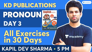 PRONOUN- Day 3 | KD PUBLICATIONS  All Exercises in 30 Days | Competitive Exam | Kapil Dev Sharma