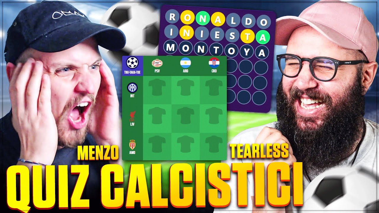 MENZO E TEARLESS RAPTOR PROVANO A RISOLVERE DEI QUIZ CALCISTICI 