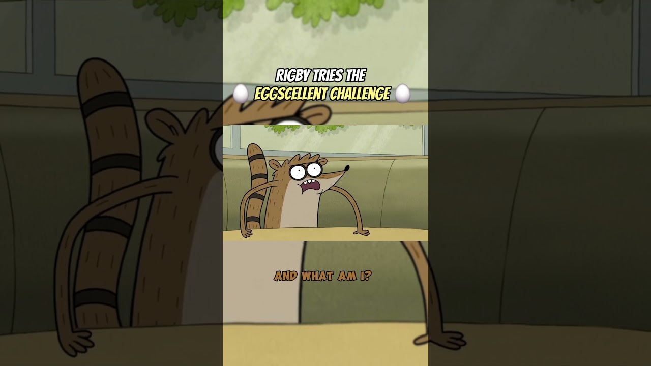 Rigby attempts the eggscellent challenge | Regular Show
