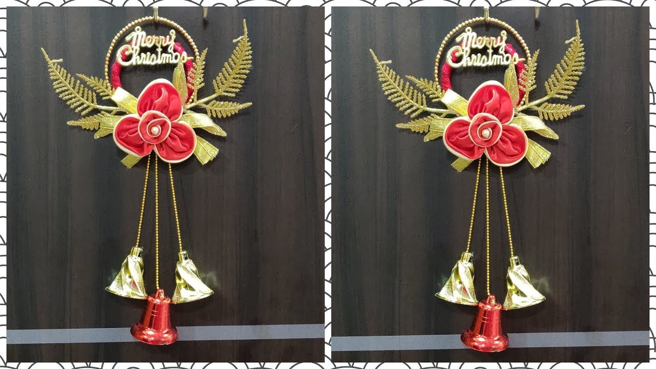 Diy Christmas Door Hanging Christmas Decoration Ideas Youtube