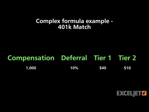 Complex formula example - 401k Match
