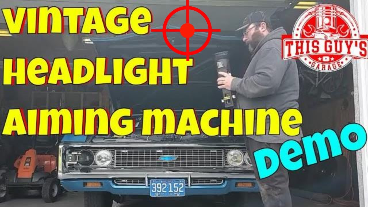 vintage headlight aiming machine demonstration YouTube