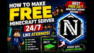 How To Make Free Minecraft Server 24/7 like ATERNOS | Best Free 24/7 Minecraft Server Hosting❤️