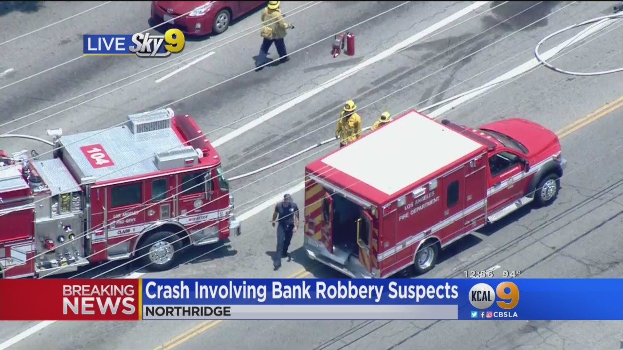 Bank Robbery Suspect Involved In Crash - YouTube