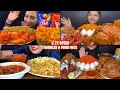 ASMR: Eating Noodles And Fried Rice Eating Challenge 😍😋 chicken lolipop whole chicken curry Mukbang🤤