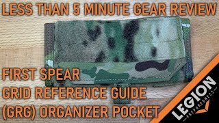 First Spear Grid Reference Guide (GRG) Organizer Pocket - (LT5MGR)