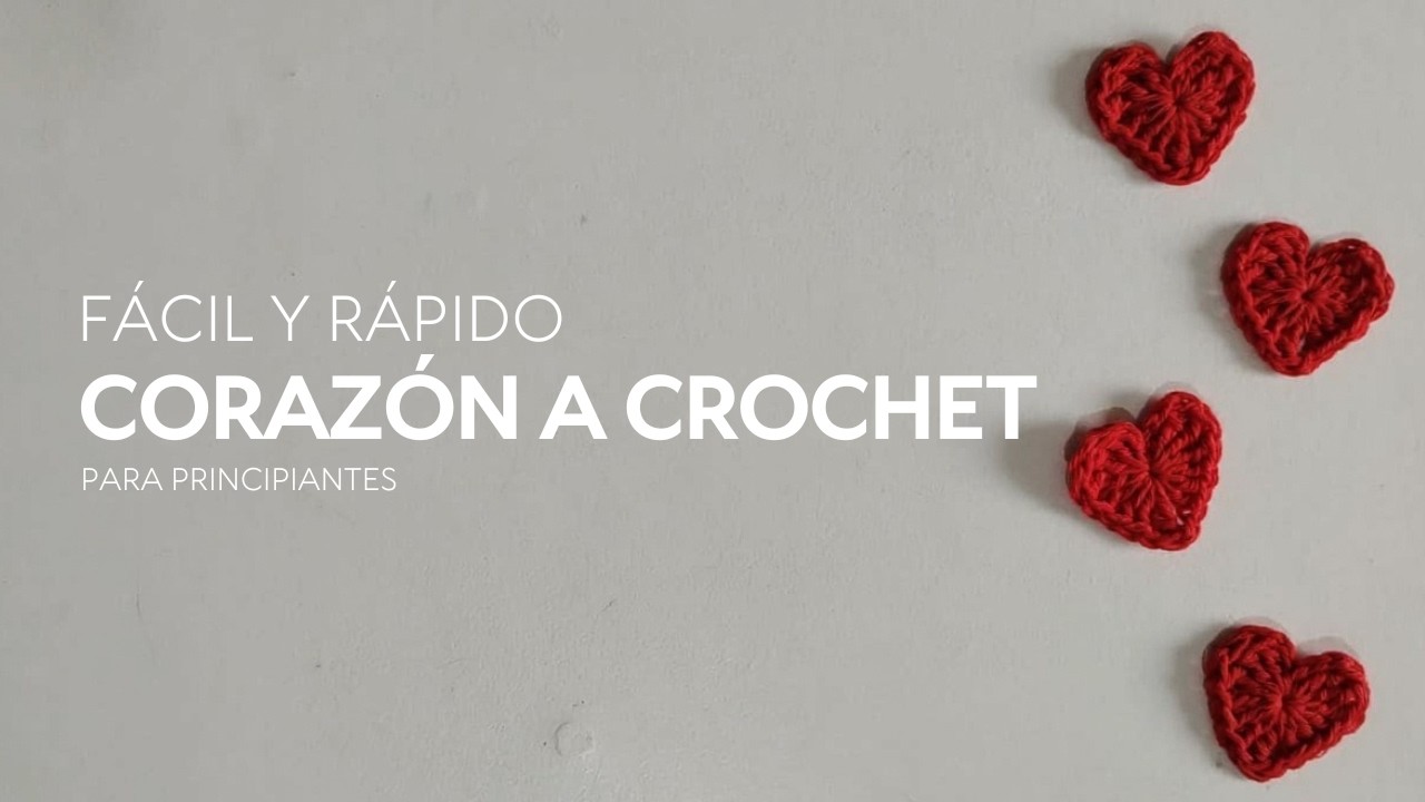 Corazón tejido a crochet para principiantes paso a paso 