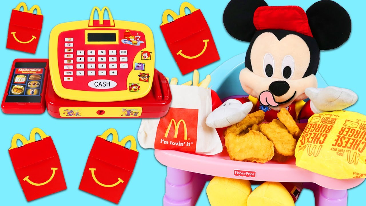 Mickey Mouse Goes to McDonald's and Orders Happy Meal! Doovi