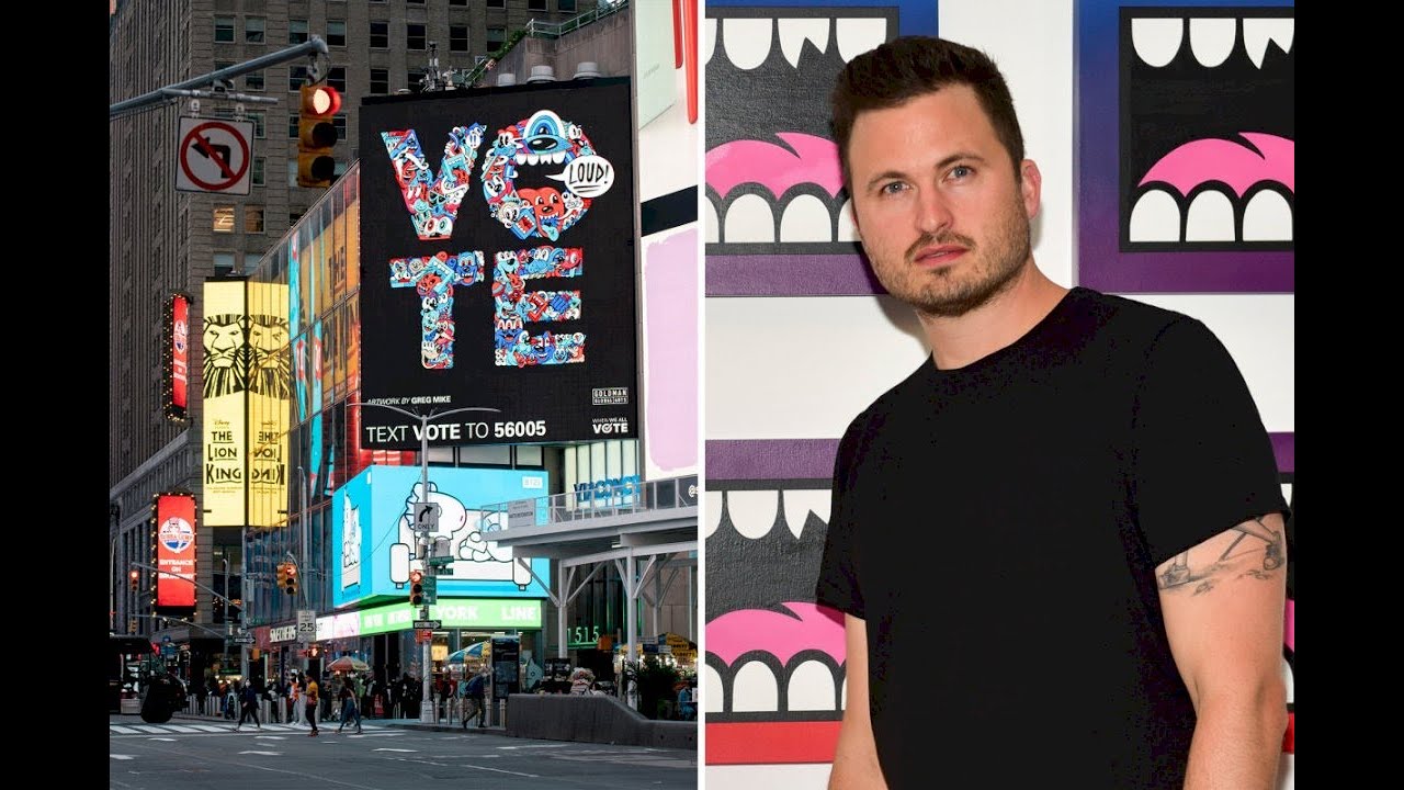 Street artist Greg Mike using digital art to encourage voting