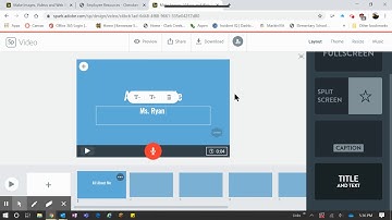 Adobe Spark: Create video and title page