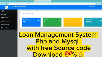 Loan Management System in PHP and Mysql with  Source code 💯 Download 🔥💯💪