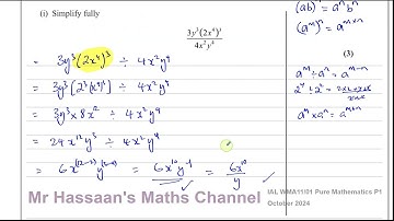 WMA11/01, (Edexcel), IAL, P1, October 2024, Q2, Indices & Surds