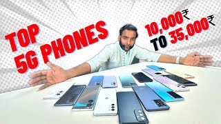 10 Best 5G Phones from under 10000 to 35000 ₹ | March 2023