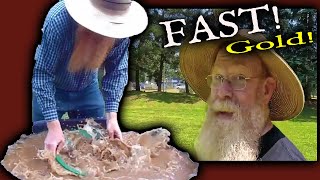 How fast can this prospector pan for gold?